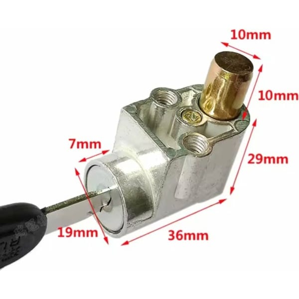 Accu slot elektrische fiets - E-bike batterij slot - Anti diefstal slot - Accuslot- Veiligheidsslot - Cilinder lengte 10mm - Afbeelding 3